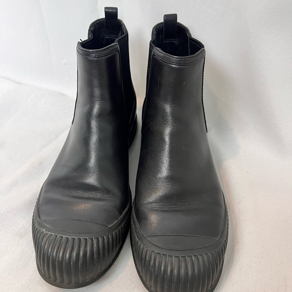 Prada black leather ankle boots 36.5 women’s 6.5